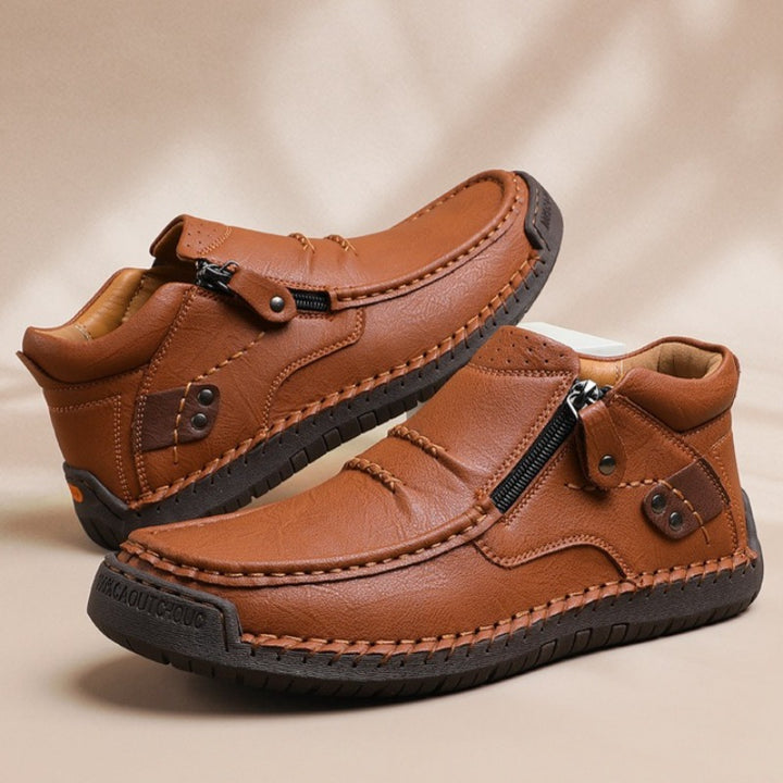 Men's Italian Leather Ankle Shoes | Savoni