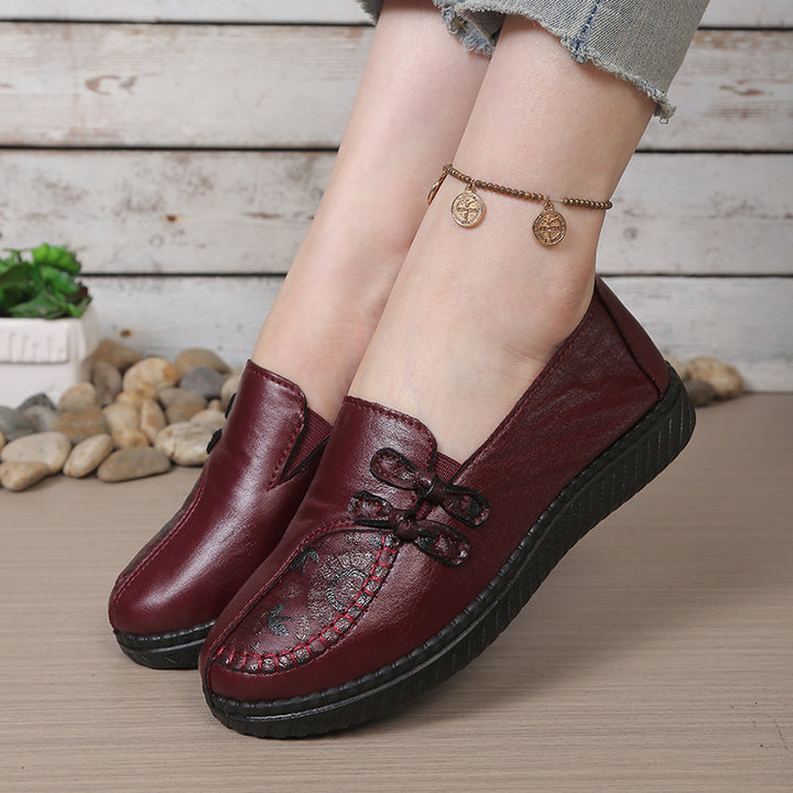 Avona Women's Leather Slip-On Shoes