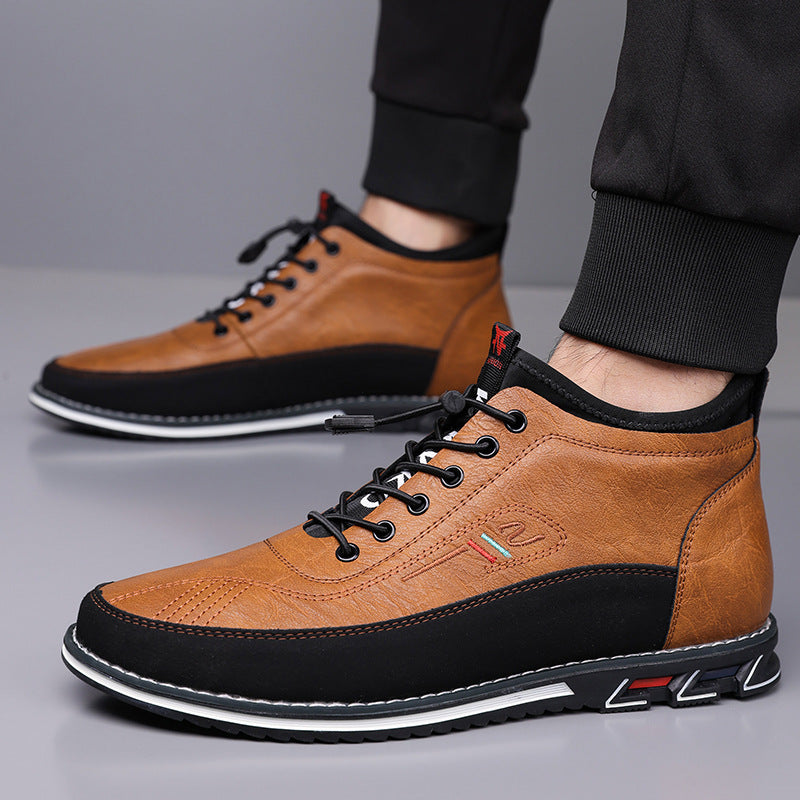 Savonti Men's Leather Mid-Top Sneakers