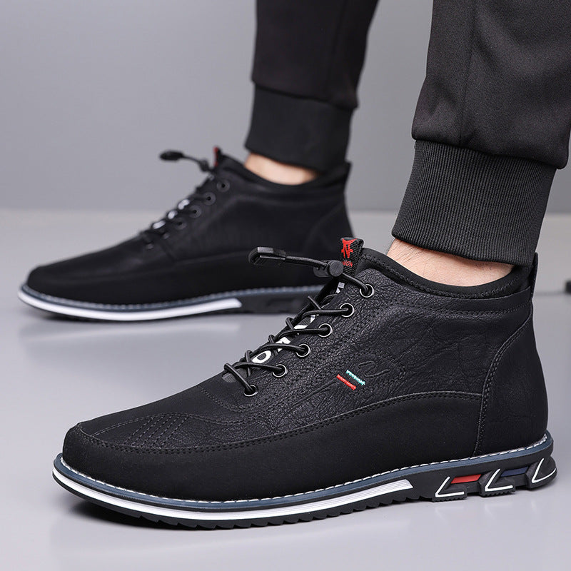 Savonti Men's Leather Mid-Top Sneakers