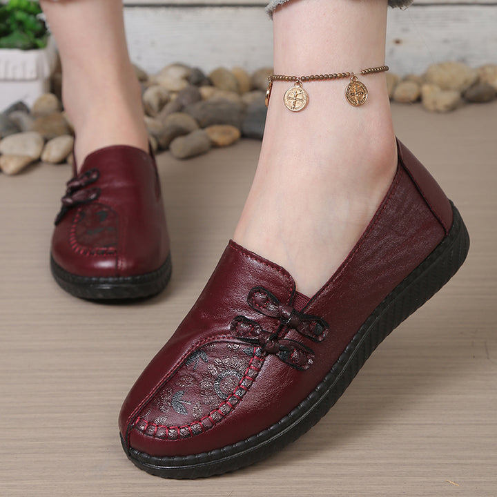 Avona Women's Leather Slip-On Shoes