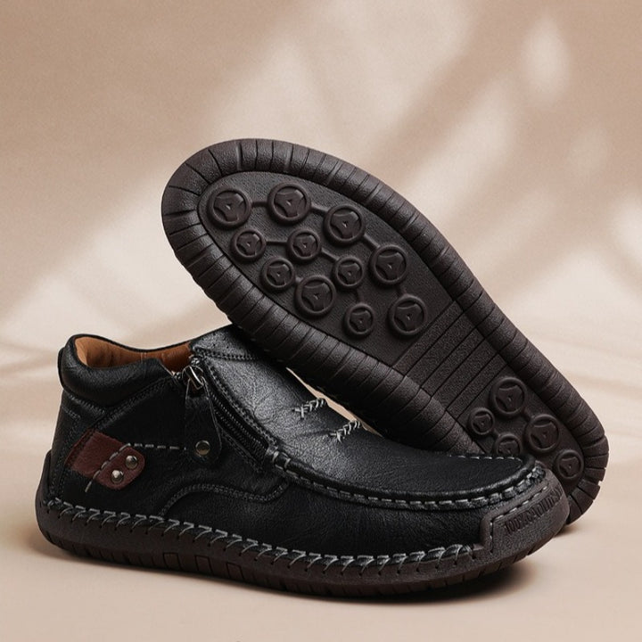 Men's Italian Leather Ankle Shoes | Savoni
