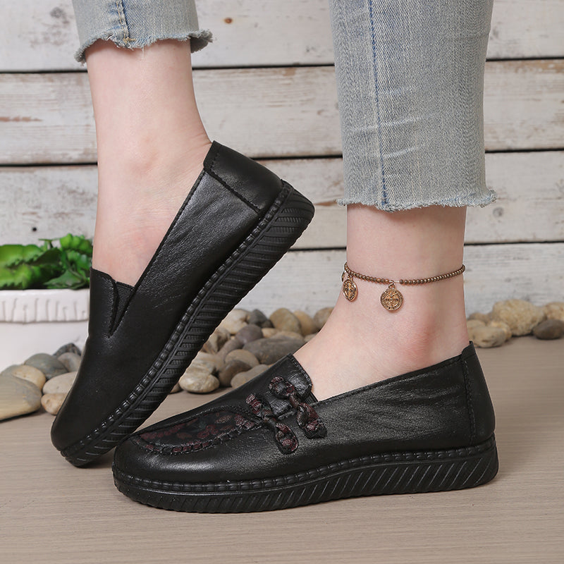 Avona Women's Leather Slip-On Shoes