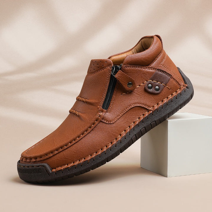 Men's Italian Leather Ankle Shoes | Savoni