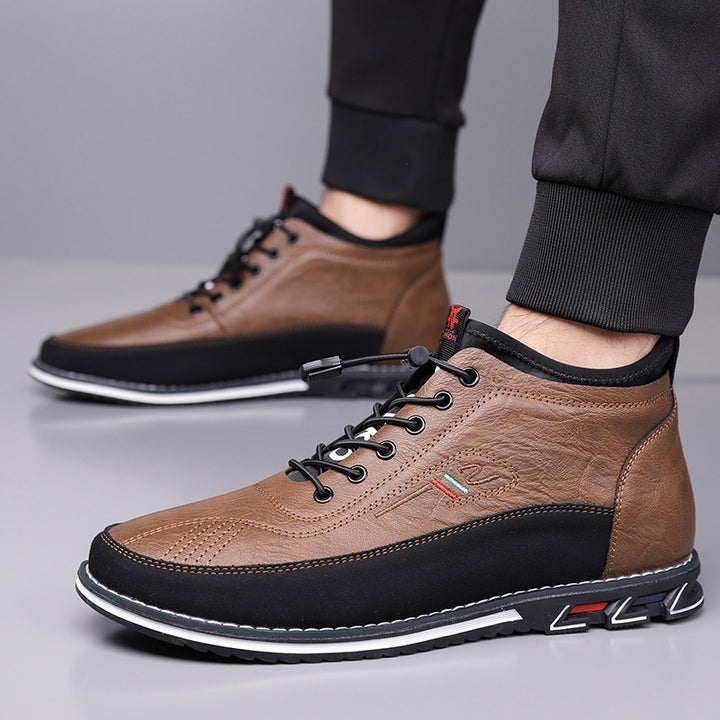 Savonti Men's Leather Mid-Top Sneakers