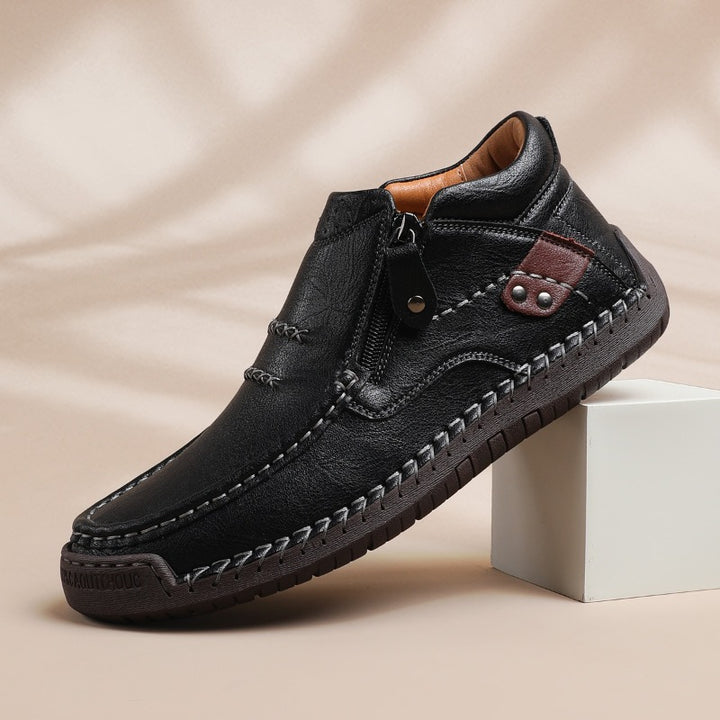 Men's Italian Leather Ankle Shoes | Savoni