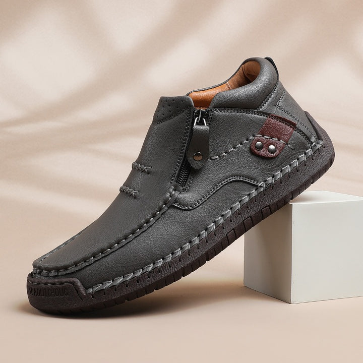 Men's Italian Leather Ankle Shoes | Savoni