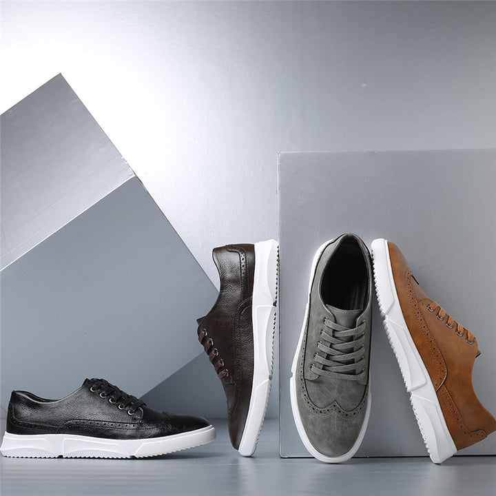 Savonti Men's Leather Low-Top Sneakers