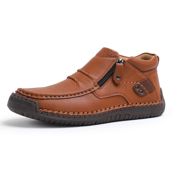 Men's Italian Leather Ankle Shoes | Savoni