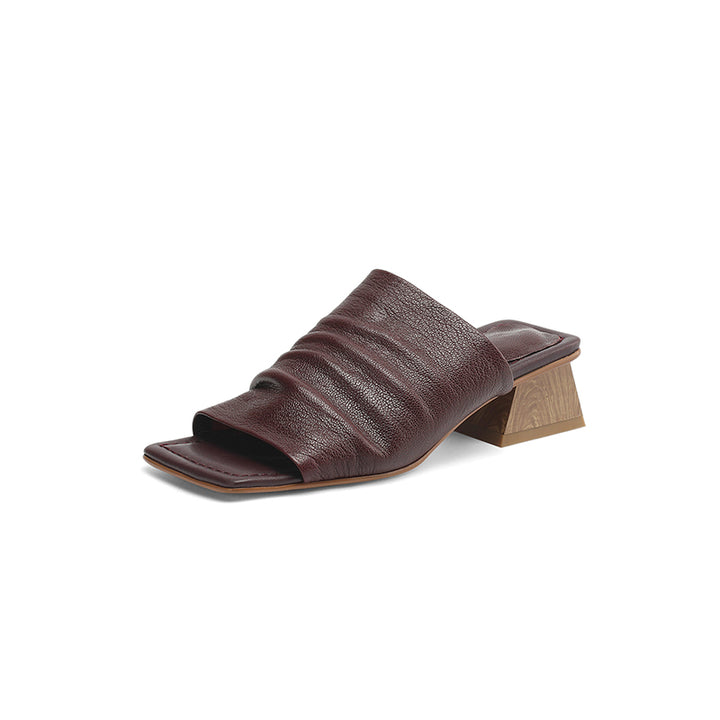 Genuine Leather Block Heel Sandals | Savona