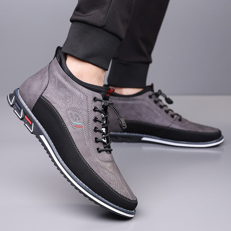 Savonti Men's Leather Mid-Top Sneakers