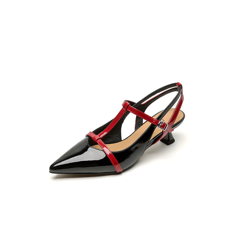Savona Genuine Leather Mary Jane Heels