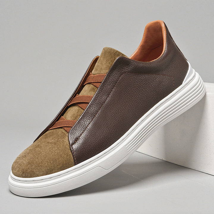 Savonti Men's Full-Grain Leather & Suede Sneakers