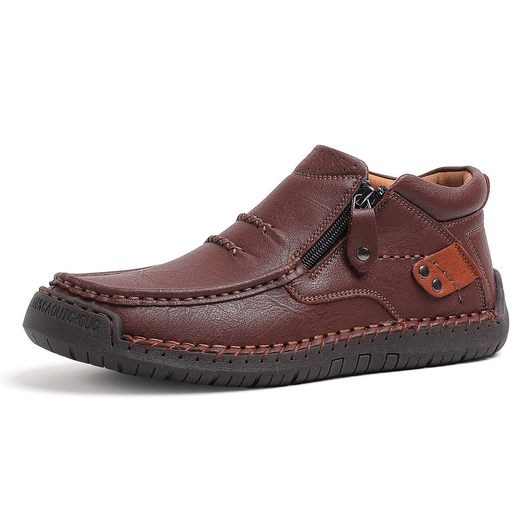 Men's Italian Leather Ankle Shoes | Savoni