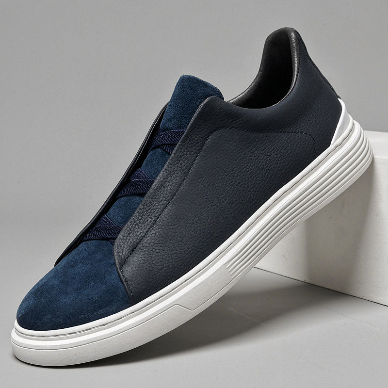 Savonti Men's Full-Grain Leather & Suede Sneakers