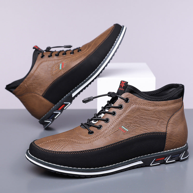 Savonti Men's Leather Mid-Top Sneakers