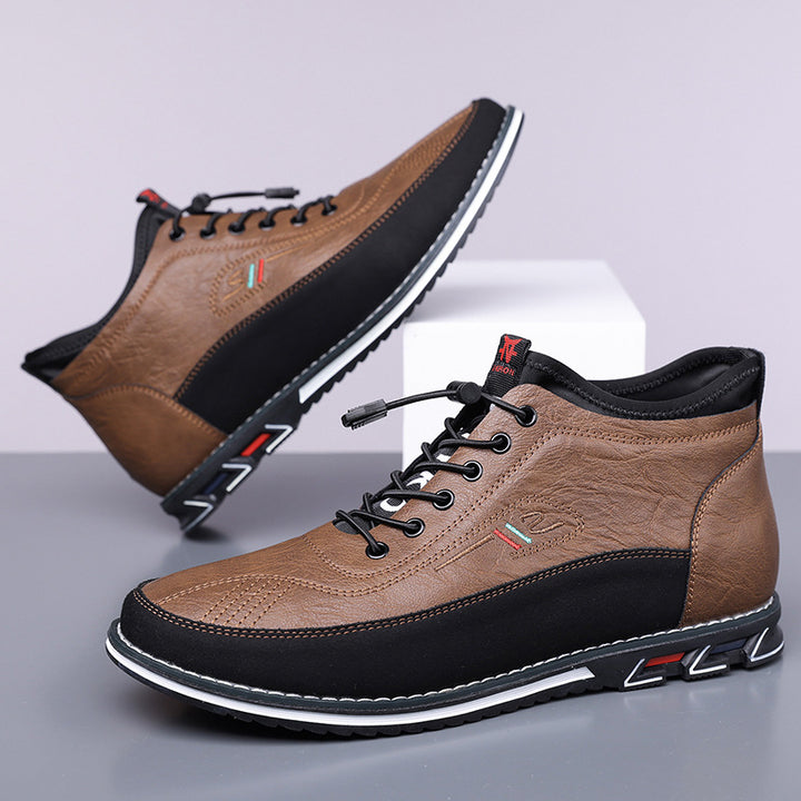 Savonti Men's Leather Mid-Top Sneakers