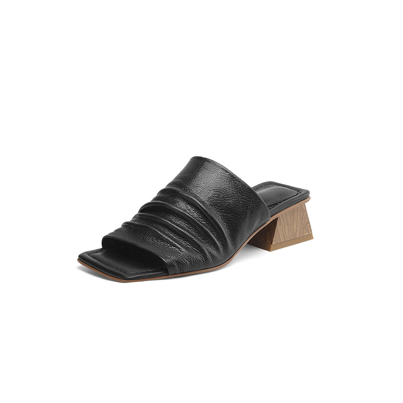 Genuine Leather Block Heel Sandals | Savona