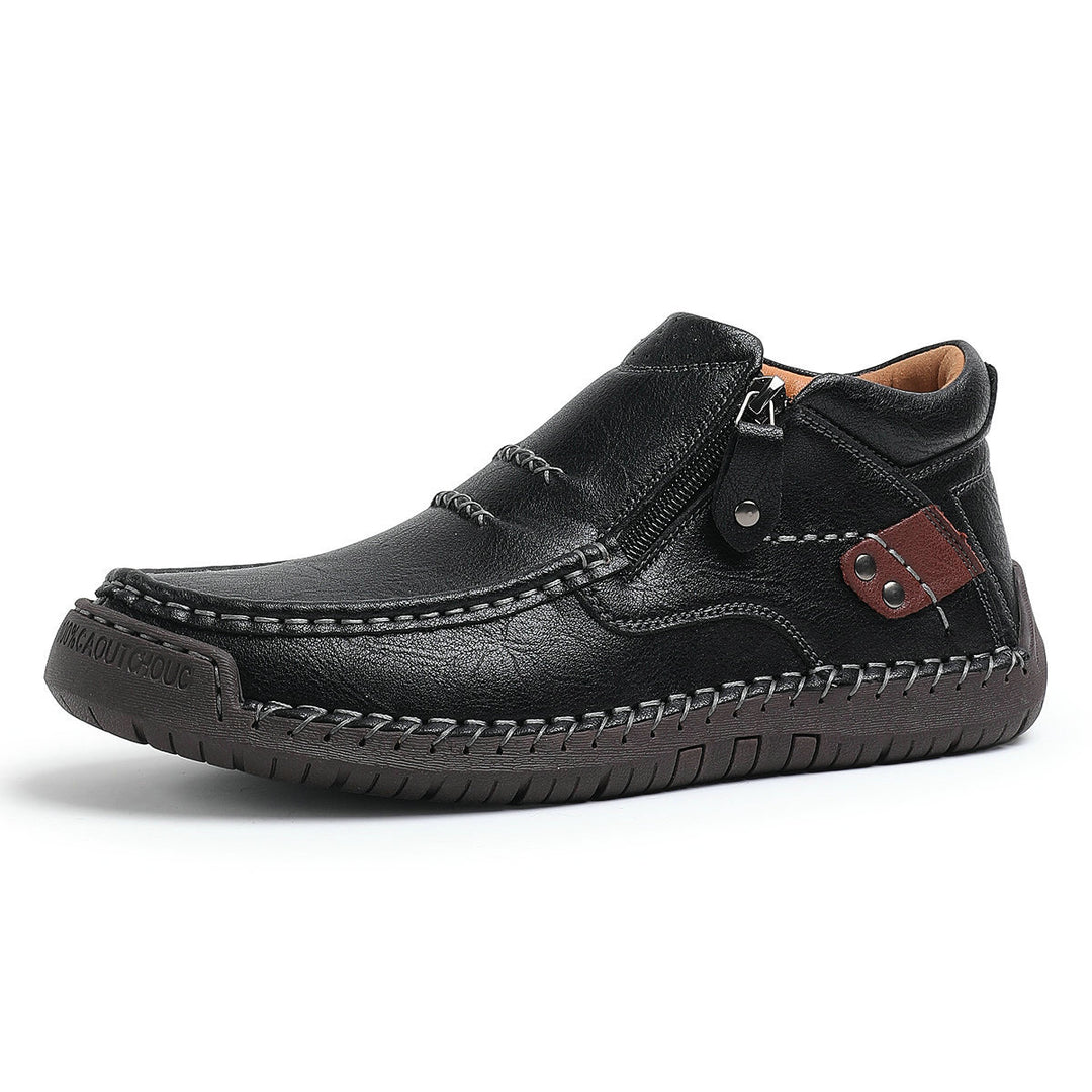 Men's Italian Leather Ankle Shoes | Savoni