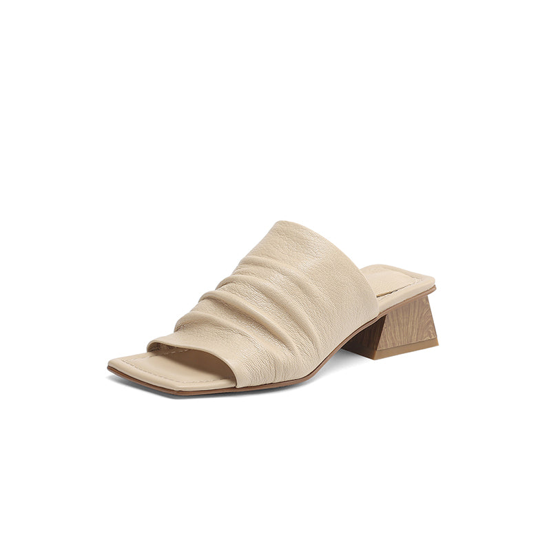 Genuine Leather Block Heel Sandals | Savona