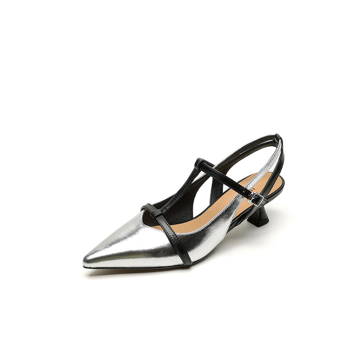 Savona Genuine Leather Mary Jane Heels