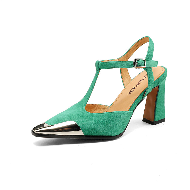 Savona Genuine Suede Heels