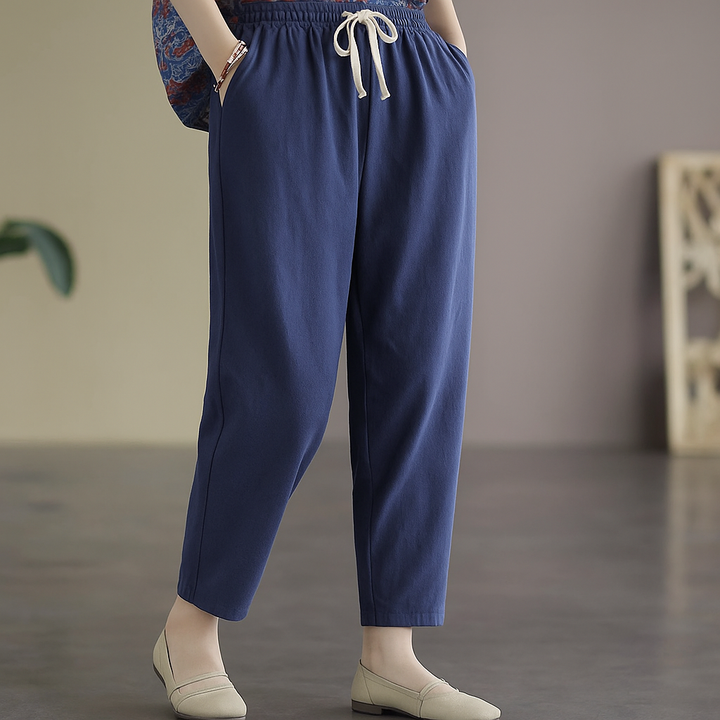 Linen Pants – Women's Drawstring Casual Trousers | Savona