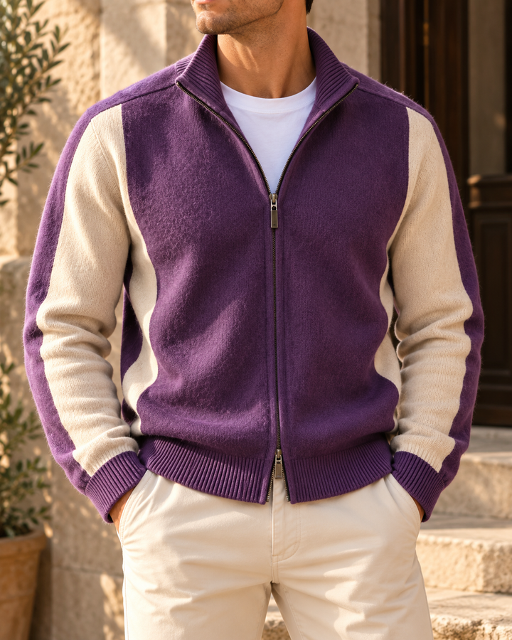 Cassano Wool Zip-Up Sweater