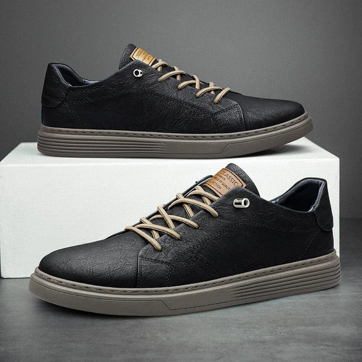 Leather Low-Top Sneakers – Men's Casual Shoes | Verano