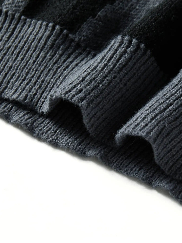 Abstract Wool Pullover Sweater – Men's Oversized Knit | Garen