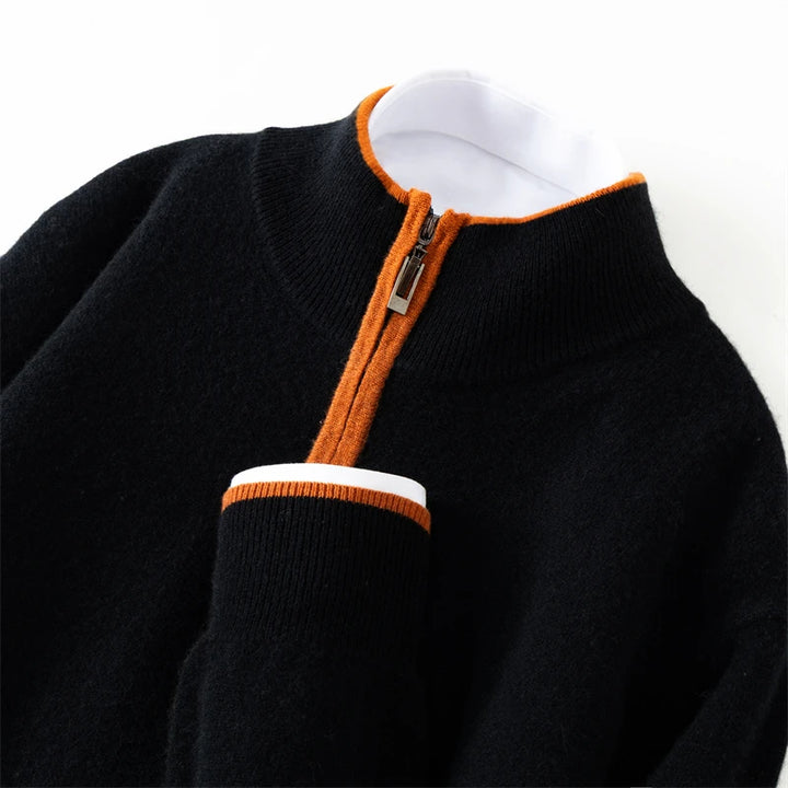 Savonti Cashmere Quarter-Zip Sweater