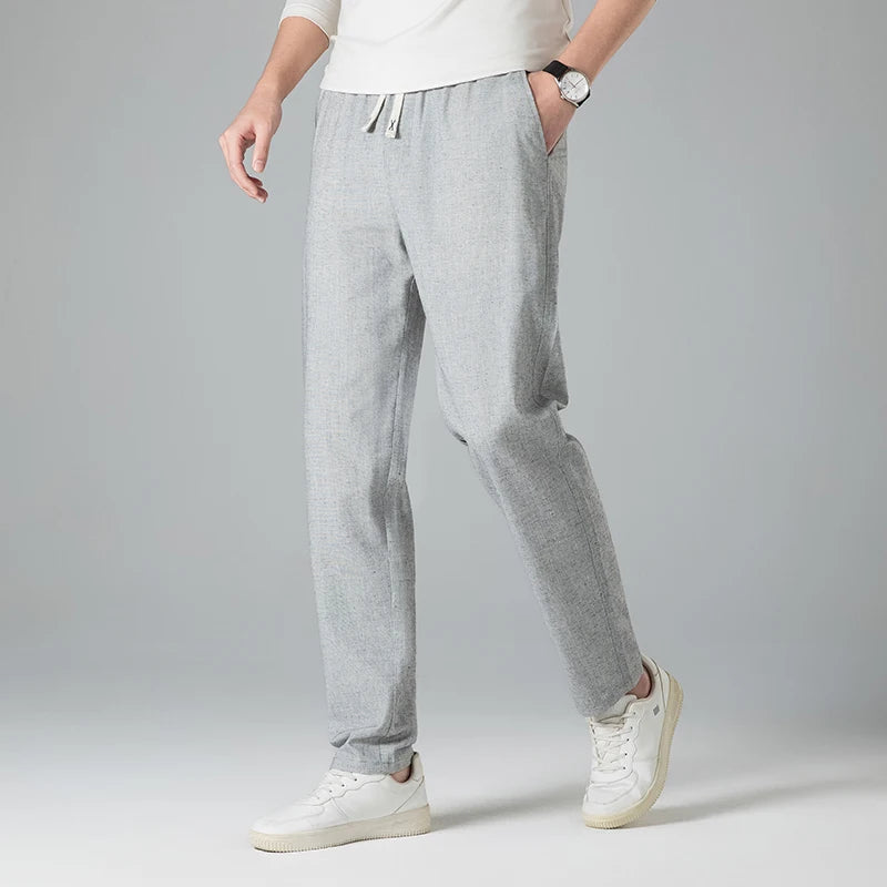 Men's Linen Trousers with Drawstring | Arden