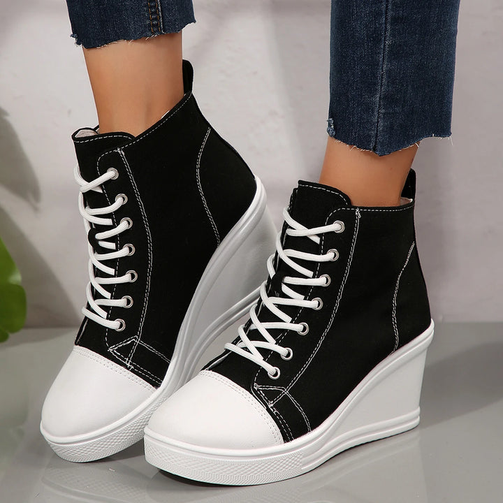 Denim Wedge Sneakers – Women's Casual Shoes | Savona