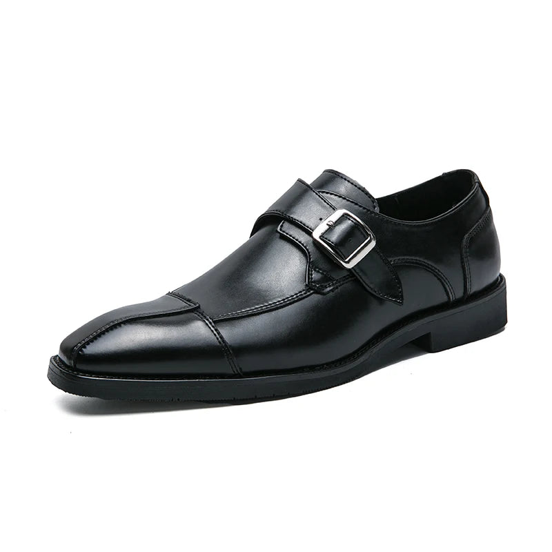 Men's Genuine Leather Loafers with Monk Strap | Santino