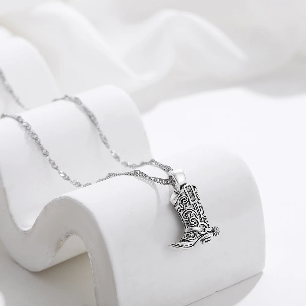 Cowboy Boot Charm Necklace – Gold & Silver Western Jewelry