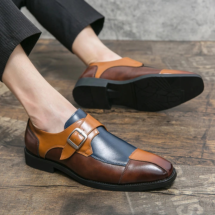 Men's Genuine Leather Loafers with Monk Strap | Santino