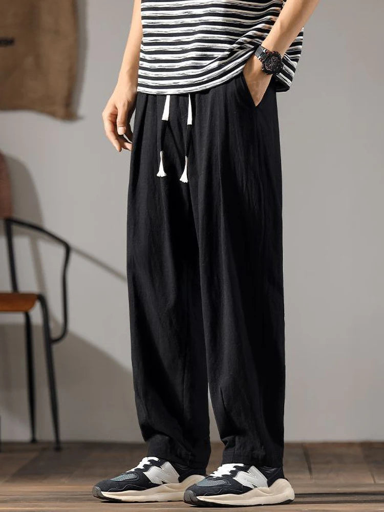 Linen Pants – Men's Drawstring Casual Trousers | Arden