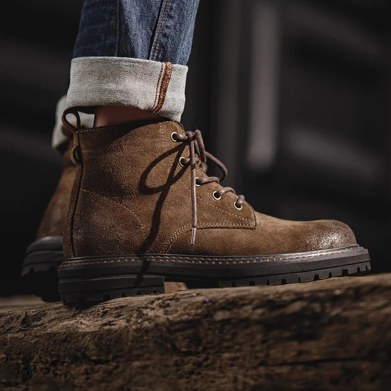 Leather Lace-Up Ankle Boots – Men's Casual Outdoor Boots | Voyage
