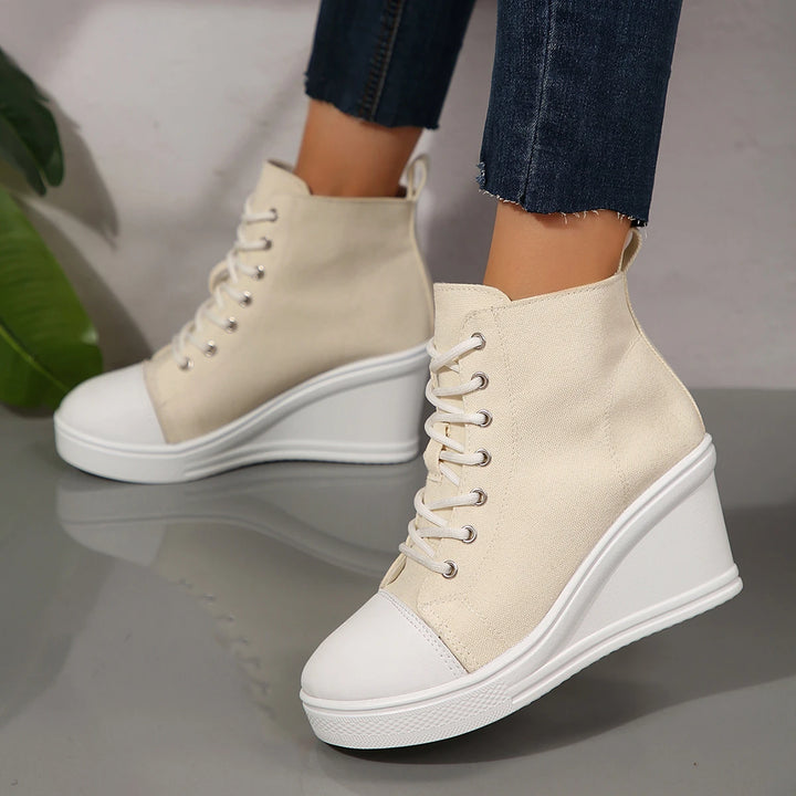 Denim Wedge Sneakers – Women's Casual Shoes | Savona