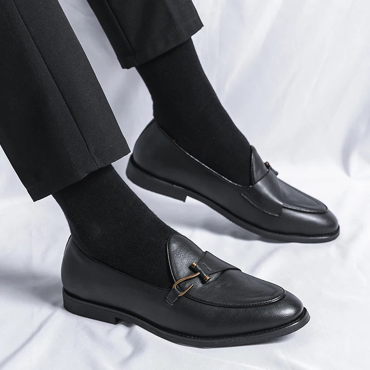 Buckle Leather Loafers – Men's Dress Shoes | Savoni