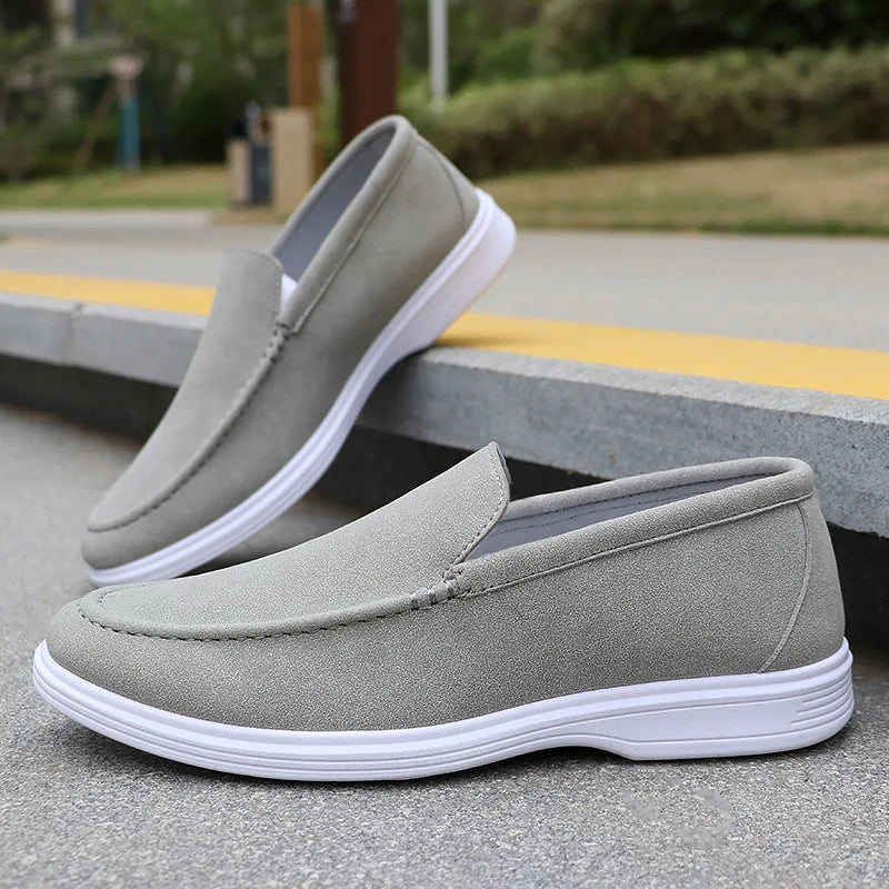 Men's Suede Slip-On Loafers with Orthopedic Footbed | Savoni