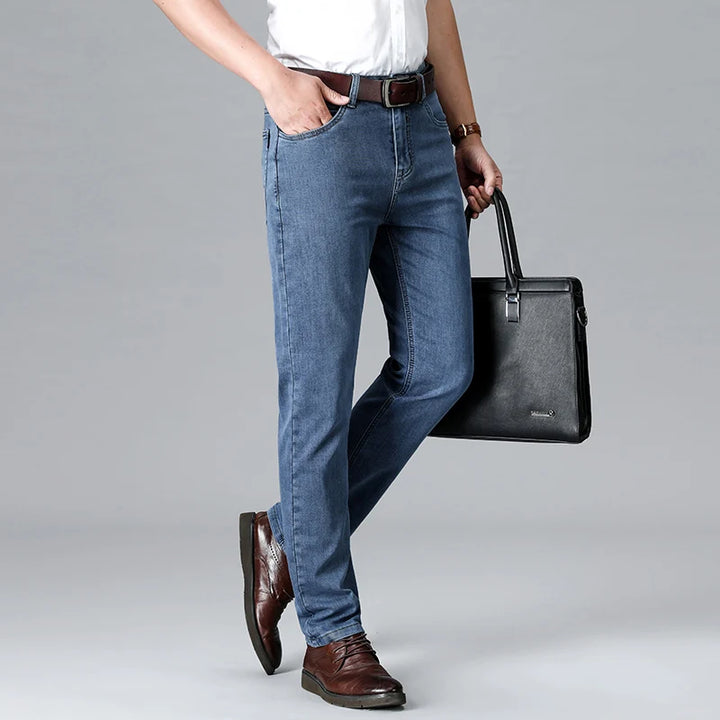 Stretch Slim Fit Jeans – Men's Mid-Rise Tapered Denim | Harrison
