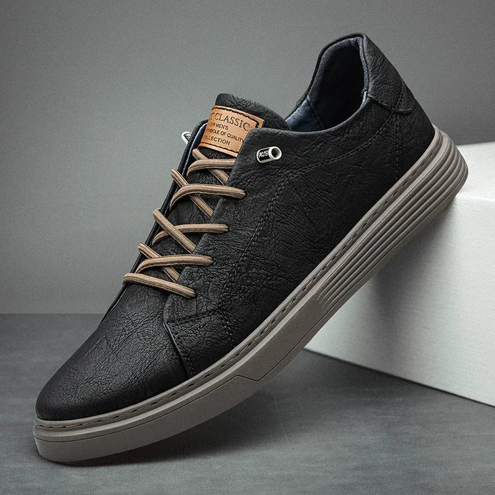 Leather Low-Top Sneakers – Men's Casual Shoes | Verano