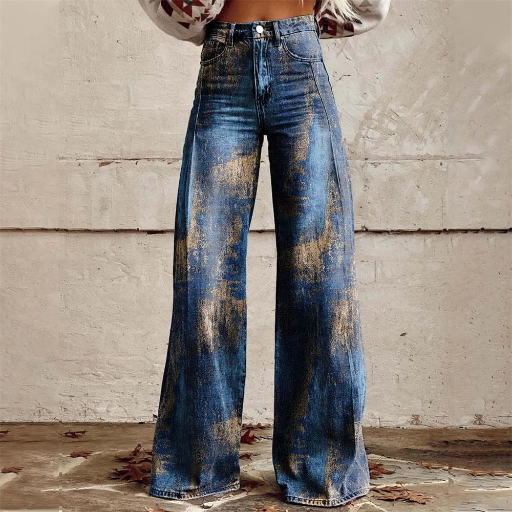 High-Waist Flared Jeans – Women's Wide-Leg Statement Pants | Artemis
