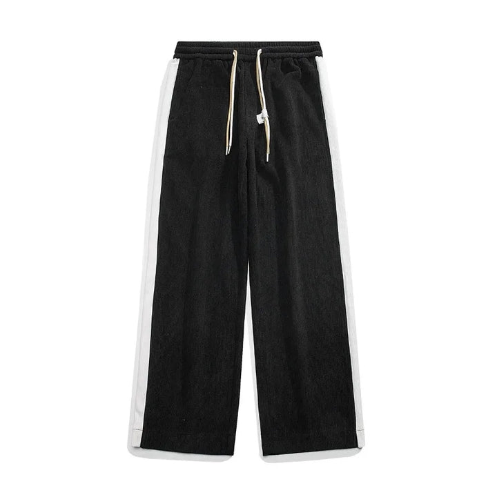 Wide-Leg Sweatpants Side Stripe – Men's Drawstring Lounge Pants | Marston