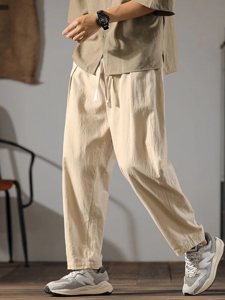 Linen Pants – Men's Drawstring Casual Trousers | Arden