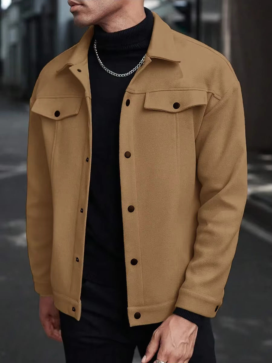 Men's Wool Button-Up Jacket | Savoni