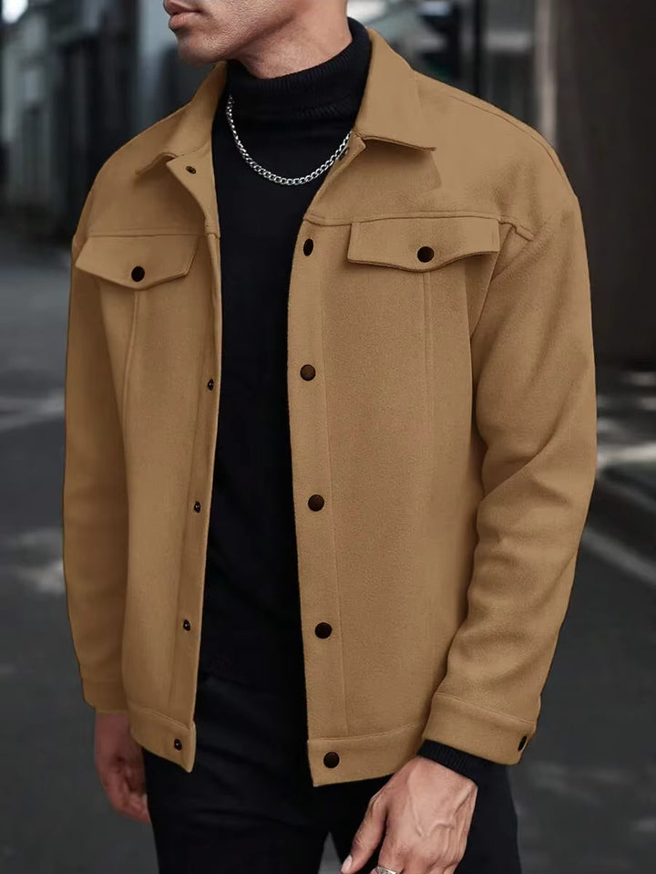 Men's Wool Button-Up Jacket | Savoni