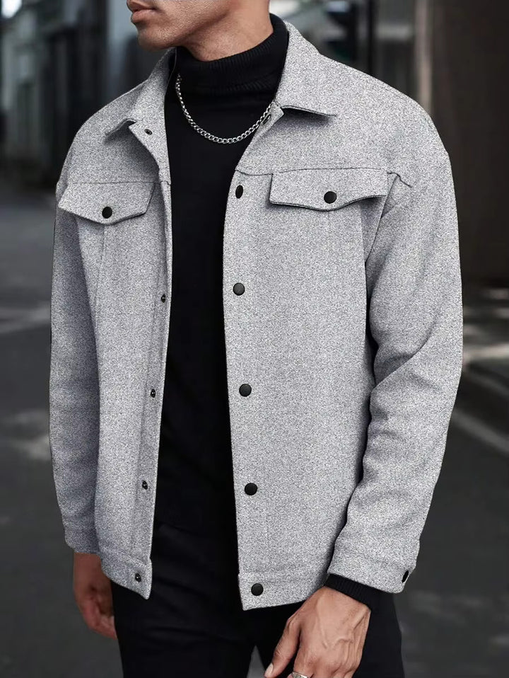 Men's Wool Button-Up Jacket | Savoni