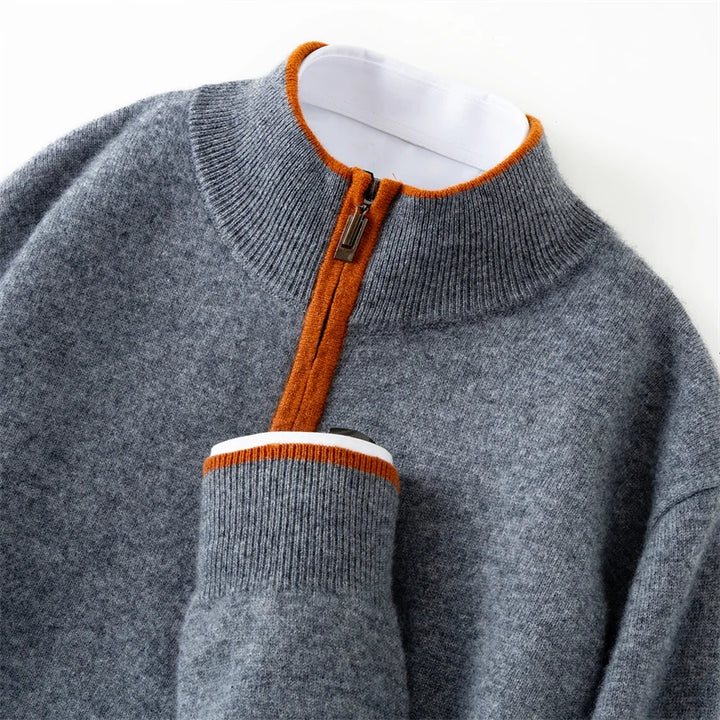 Savonti Cashmere Quarter-Zip Sweater